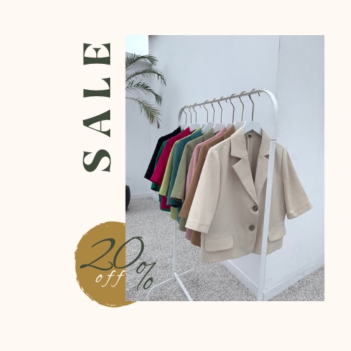 (1 lớp ) Áo khoác BLAZER nữ hè - thu, dáng suông, ngắn túi BỔ - Premium |BLUE