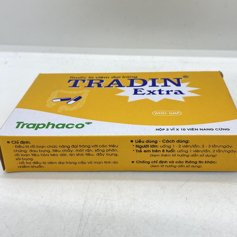 Tradin Extra hộp 2 vỉ hỗ trợ viêm đại tràng