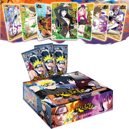 Hộp Thẻ Bài 5 ảnh thẻ nhân phẩm ngẫu nhiên mỗi gói Anime Naruto chibi xinh xắn