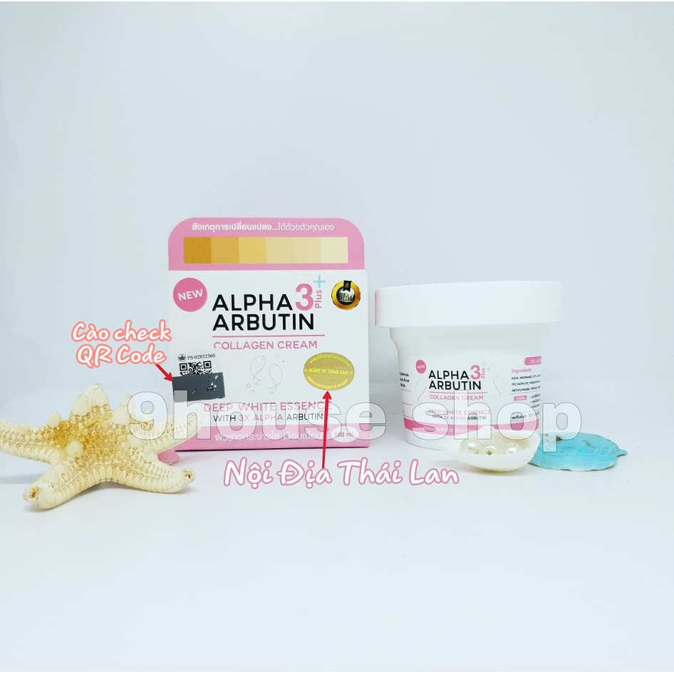 01 Hủ Kem body trắng da Alpha Arbutin Cream 3+ Plus 100ml Thái Lan - 9housevn