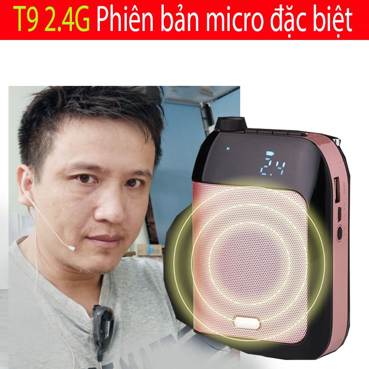 Máy trợ giảng không dây Aporo t9 2.4 G phiên bản micro cài ve áo đặc biệt M1909