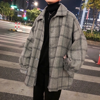 Áo khoác caro dài tay phong cách Hàn Quốc cá tính dễ phối đồ cho nam và nữ size M-2XL