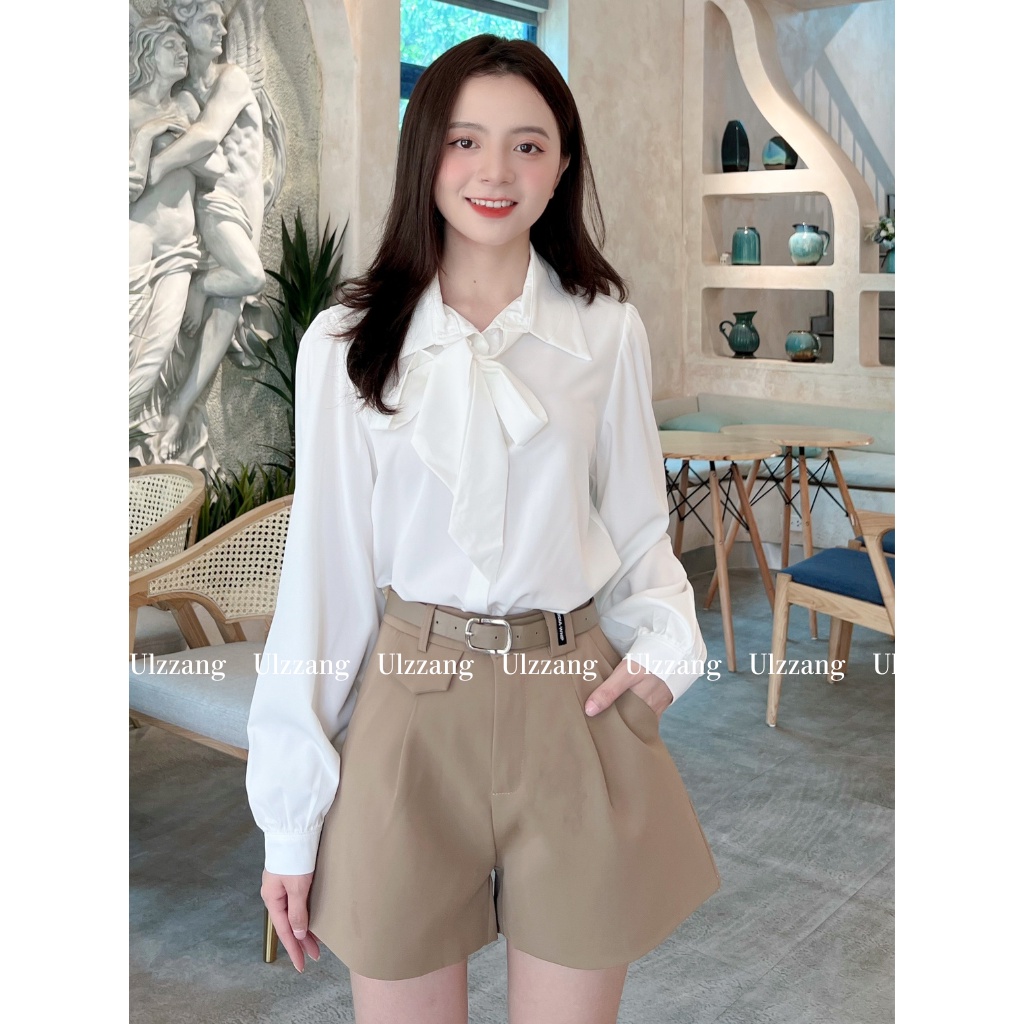 Quần short nữ kèm đai túi nắp mã 621
