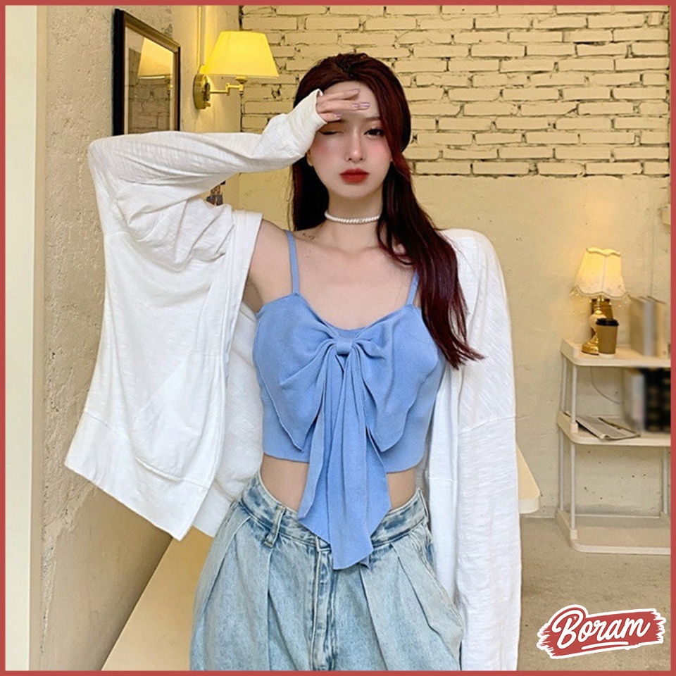 Áo 2 dây phối nơ thời trang quyến rũ dành cho nữ BORAM SG