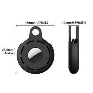 4pcs Protective Case Solid Outdoor Scratch Resistant Waterproof Soft Silicone Anti Lost Keychain Hook Fit For Airtag