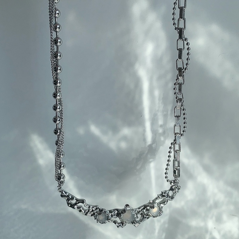 Vòng cổ Đá Opal Phong Cách Harajuku Thanh Lịch Dành Cho Nữ