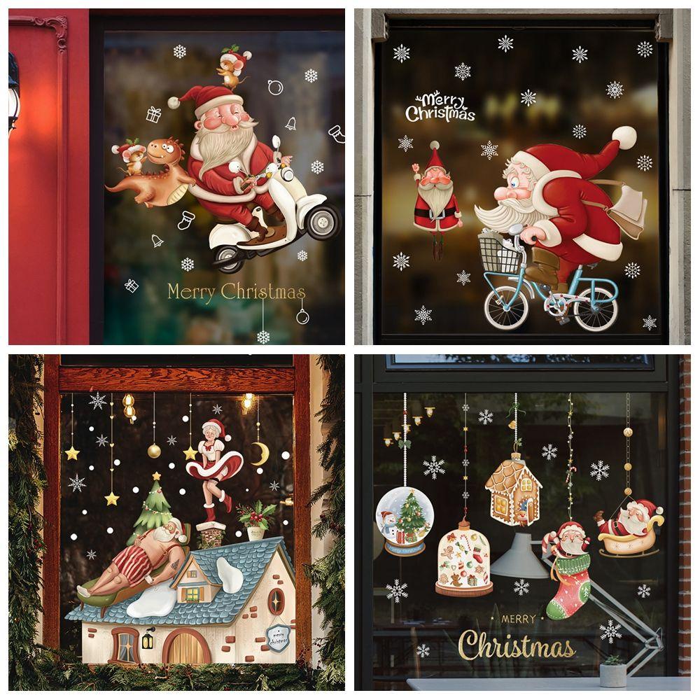 CONOPERY Miếng Dán Trang Trí Giáng Sinh Hình Tuần Lộc / Người Tuyết / Tuần Lộ