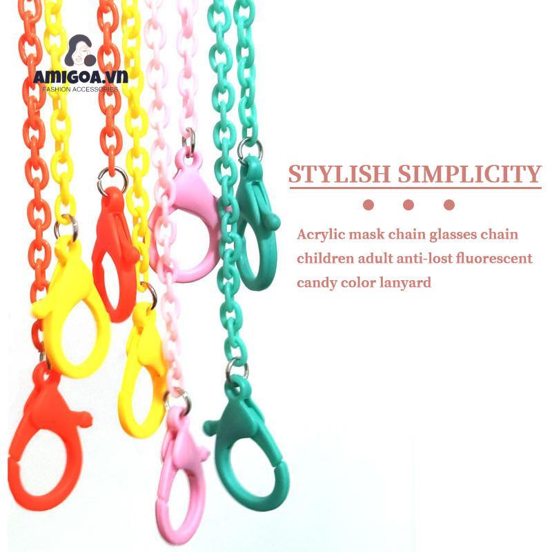 Dây Đeo Mắt Kính Bằng acrylic Màu Kẹo Dễ Thương Cho Bé
