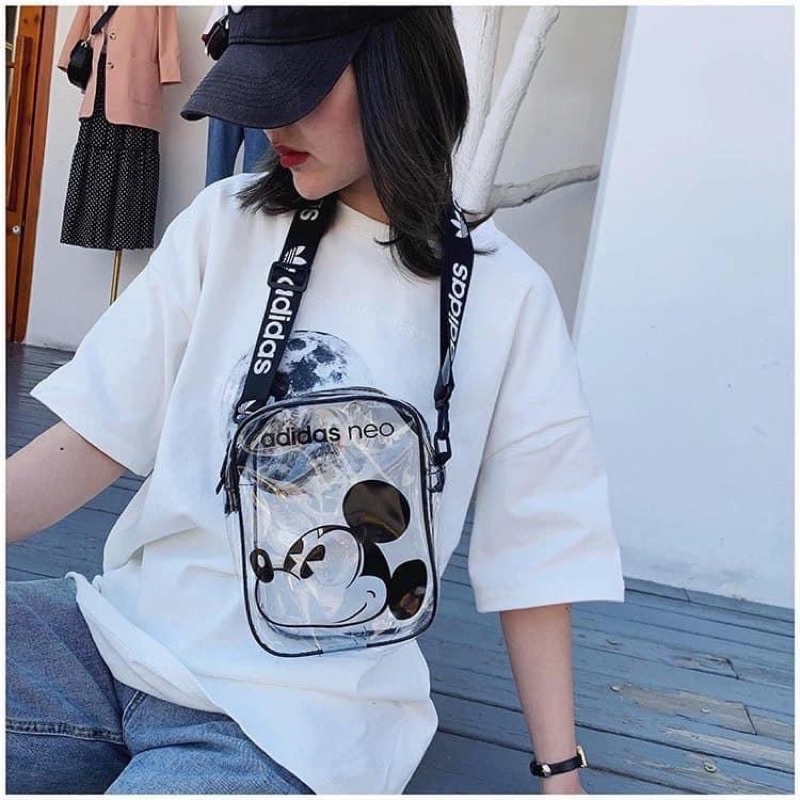 Túi Micky Trong Suốt, Túi Đeo Chéo Hình Micky Dễ Thương