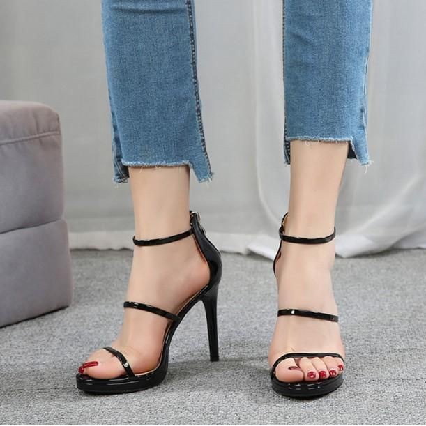 Giày sandal cao gót đúp mũi kiểu dáng chiến binh 3 quai thời trang nữ, 3 màu linkshoesi TT08