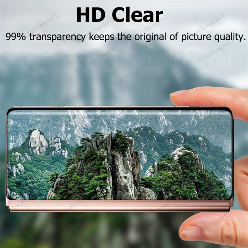 Set 2 Kính Cường Lực Cong 3D HD Trong Suốt Bảo Vệ Camera Cho Samsung Galaxy Z Fold4 Fold 4 Fold