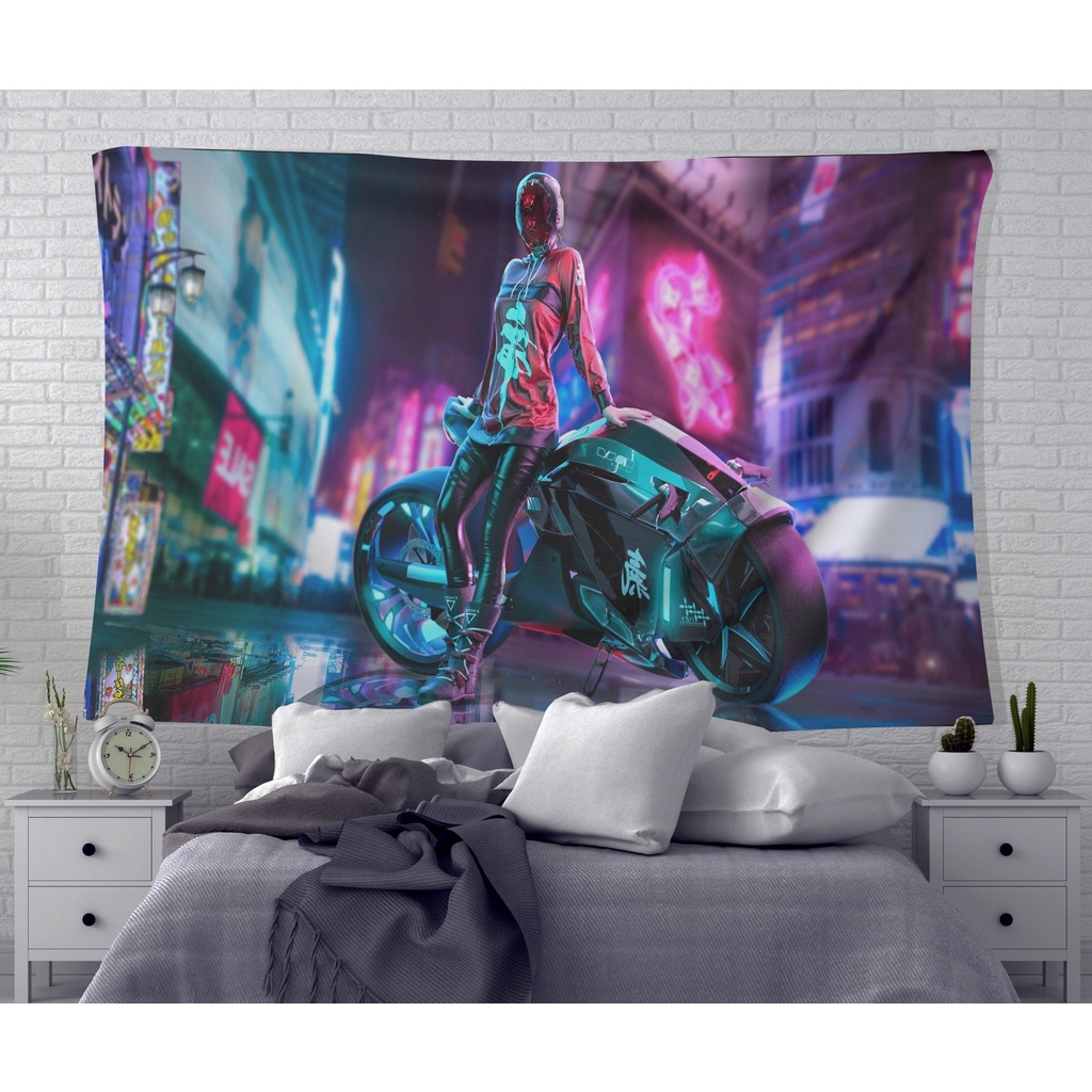 Tranh Vải Decor Mẫu 3D Chất Liệu Lụa Cao Cấp - Tặng Kèm Đèn Led