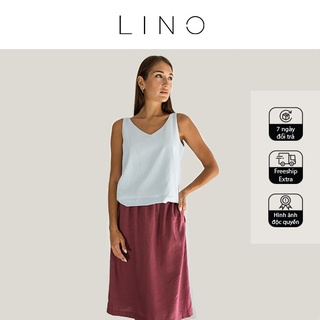 Áo kiểu nữ linen top shirt oli freeship thời trang LINO