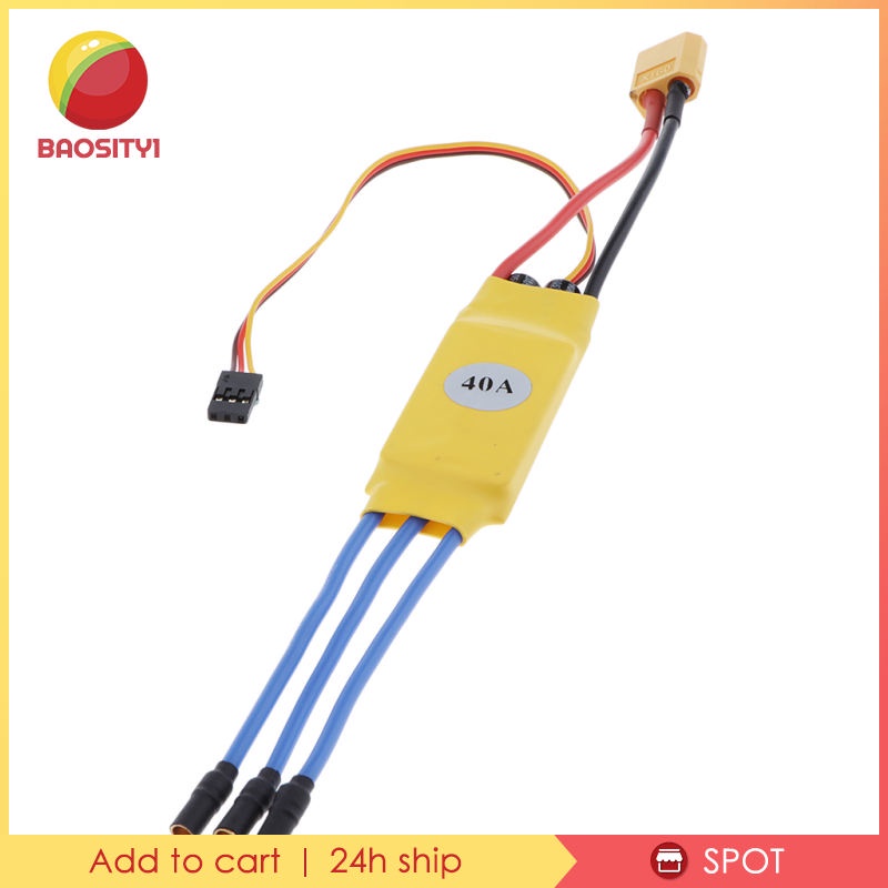 [Baosity1] 1pc 40A ESC Không Chổi Than XT60 - Phích Cắm Cố Định - wing