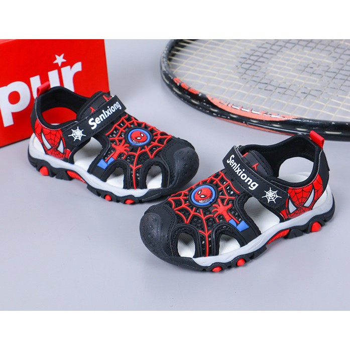 Dép Sandal Quai Hậu Spiderman Sport Bít mũi hàng Order Full box