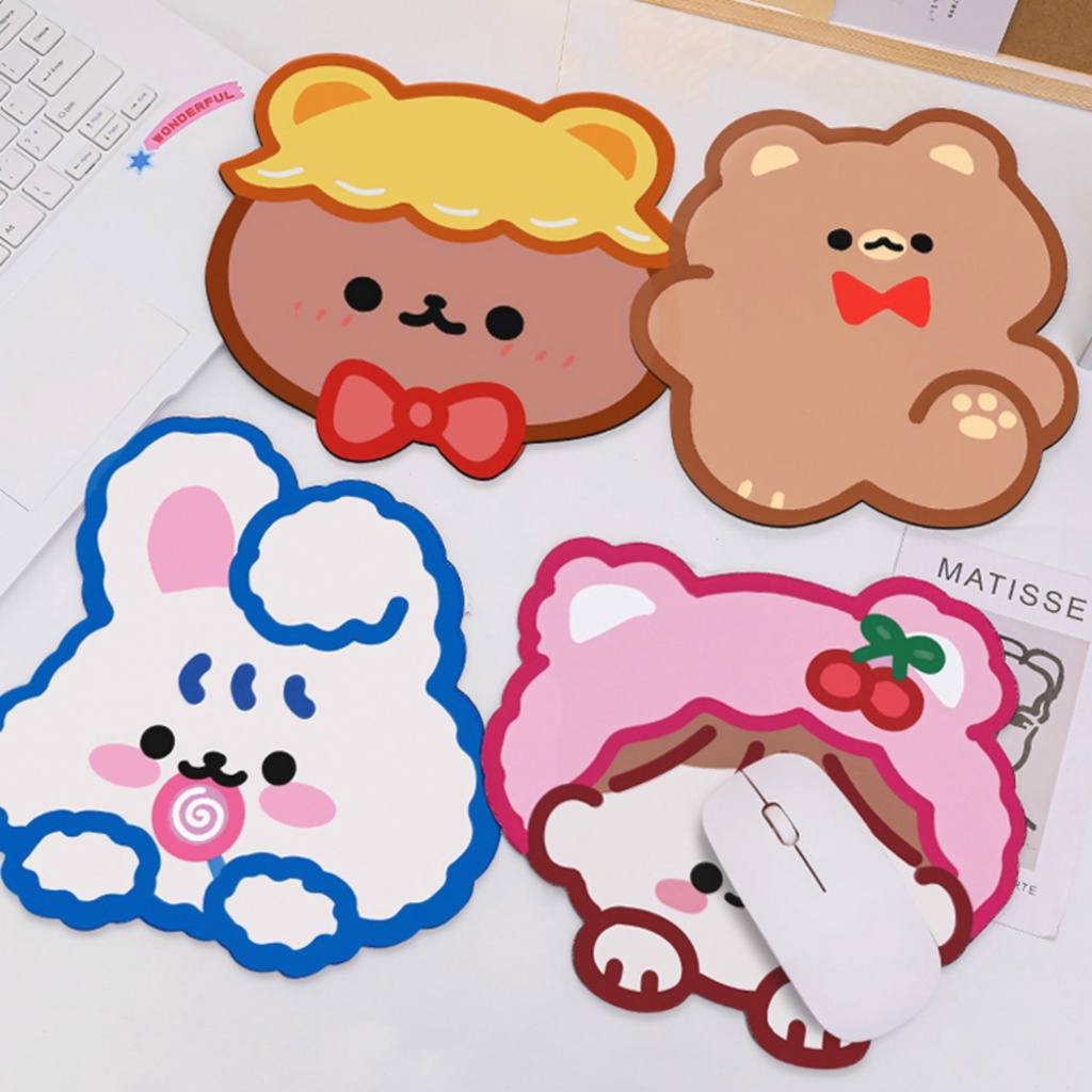 Lót chuột -Miếng lót chuột máy tính cute chống trơn trượt hoạ tiết hoạt hình siêu dễ thương