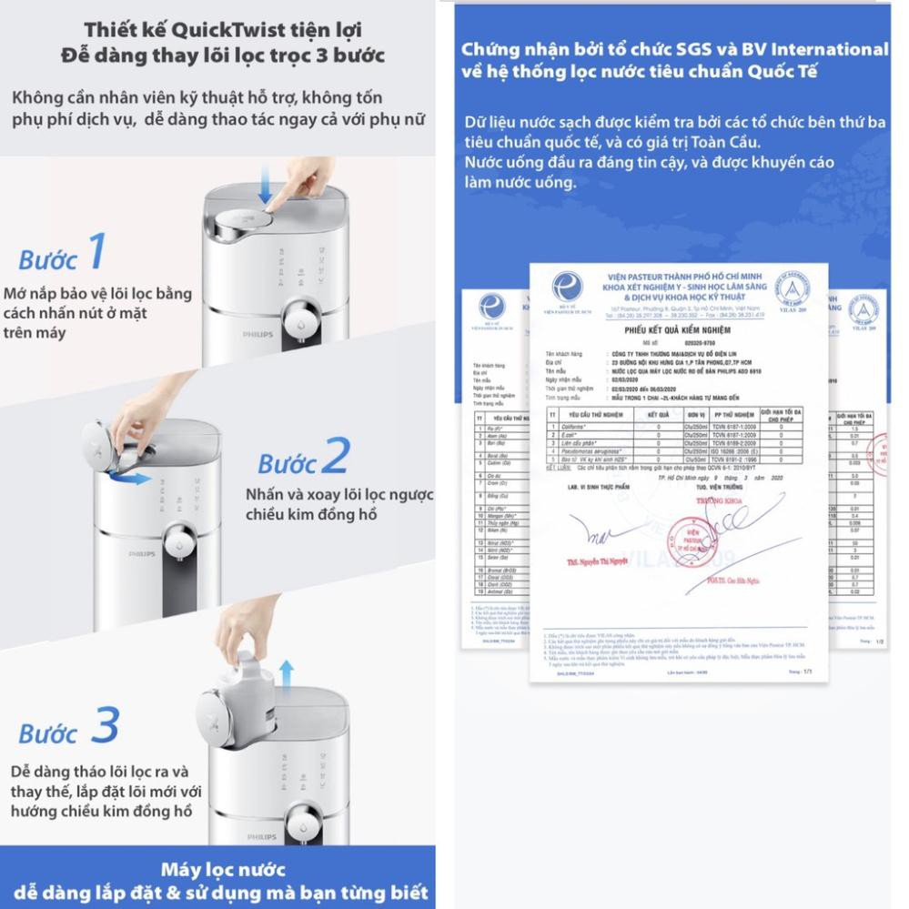 Máy lọc nước RO để bàn Philips ADD6910 - Sản phẩm chính hãng