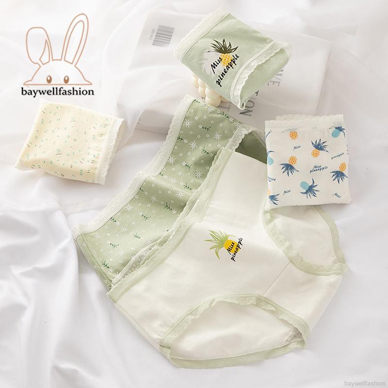 Quần Lót Cotton In Họa Tiết Trái Dứa Xinh Xắn Dành Cho Nữ | BigBuy360 - bigbuy360.vn
