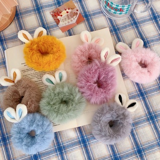 Dây cột (buộc) tóc lông mềm có tai thỏ cute