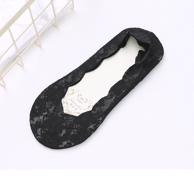 Cute Byte Đôi Vớ Thuyền Phối Ren Hoa Dễ Thương Cho Nữ