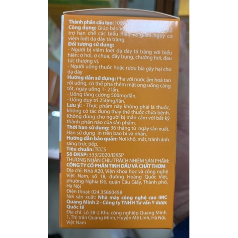 Nanocurcumin 3HTD 20% dạng bột Hộp 50gram, Viện Hàn lâm KH&CN Việt Nam