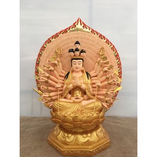 ( Hoả Tốc )Tượng Phật Thiên thủ, Chuẩn đề cao tới lá HQ 53cm | Tượng Phật Hoa Tiên