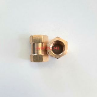 Nối thau 2 đầu ren trong 9.6mm
