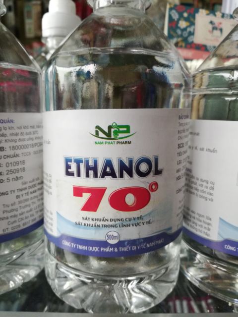 Cồn y tế Ethanol 70° 500ML,  cồn sát khuẩn