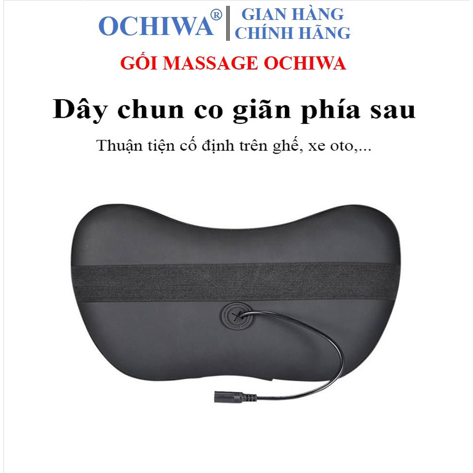 Gối Massage OCHIWA sạc pin Bảo hành 5 NĂM mát xa Vai Gáy 8 Bi Hồng Ngoại Công Nghệ Nhật Bản Cao Cấp