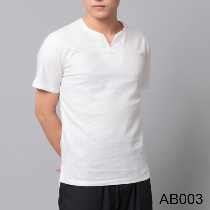 Áo Đũi (Linen) Nam Cổ V Cao Cấp, Áo Đũi Dáng Thun Dễ Phối Đồ | BigBuy360 - bigbuy360.vn