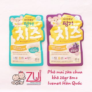 Phô mai sữa chua khô 20gr 8m+ Ivenet Hàn Quốc