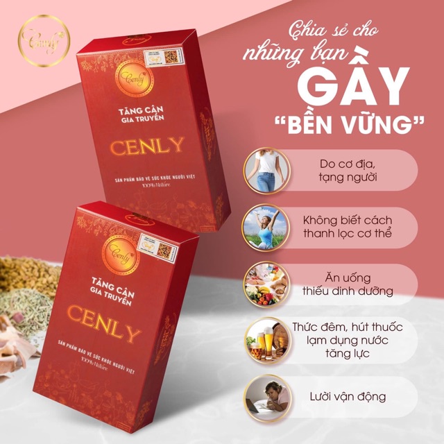 Tăng cân cenly❤️ Tặng quà❤️ tang can Cenly, tăng kí tự nhiên, bất chấp cơ địa, sản phẩm không phải là thuốc