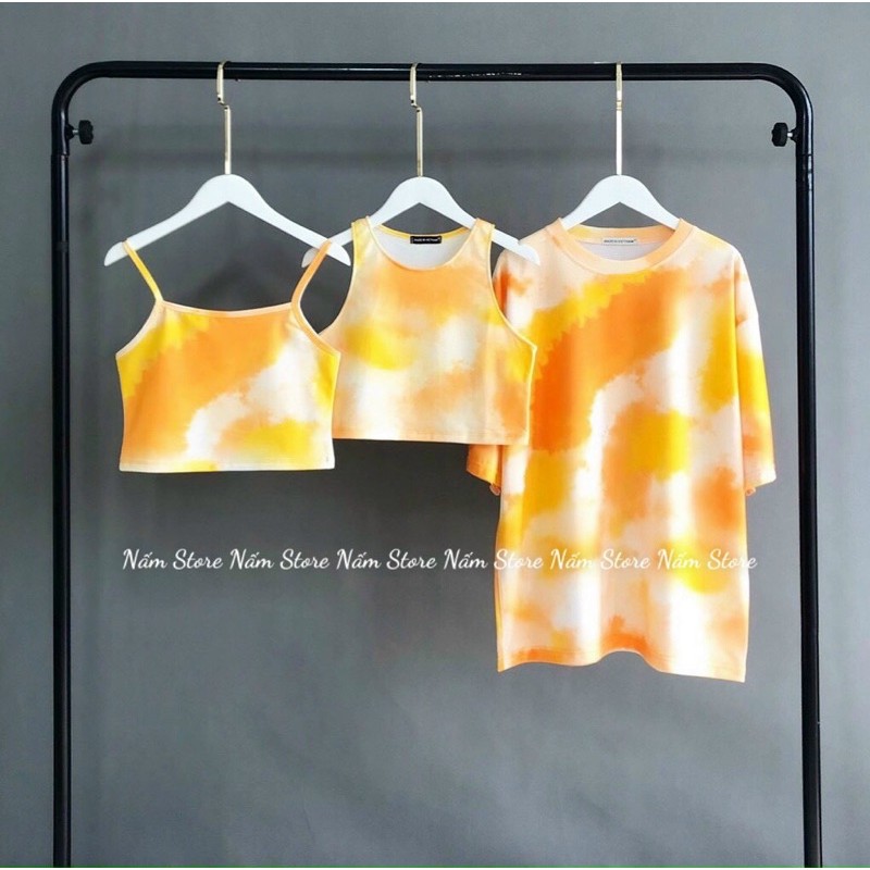 [Mã WASKT410K giảm 10K đơn 50K] Áo Croptop 2 Dây loang màu - Áo crop bò sữa 12 màu (Ảnh thật) | BigBuy360 - bigbuy360.vn