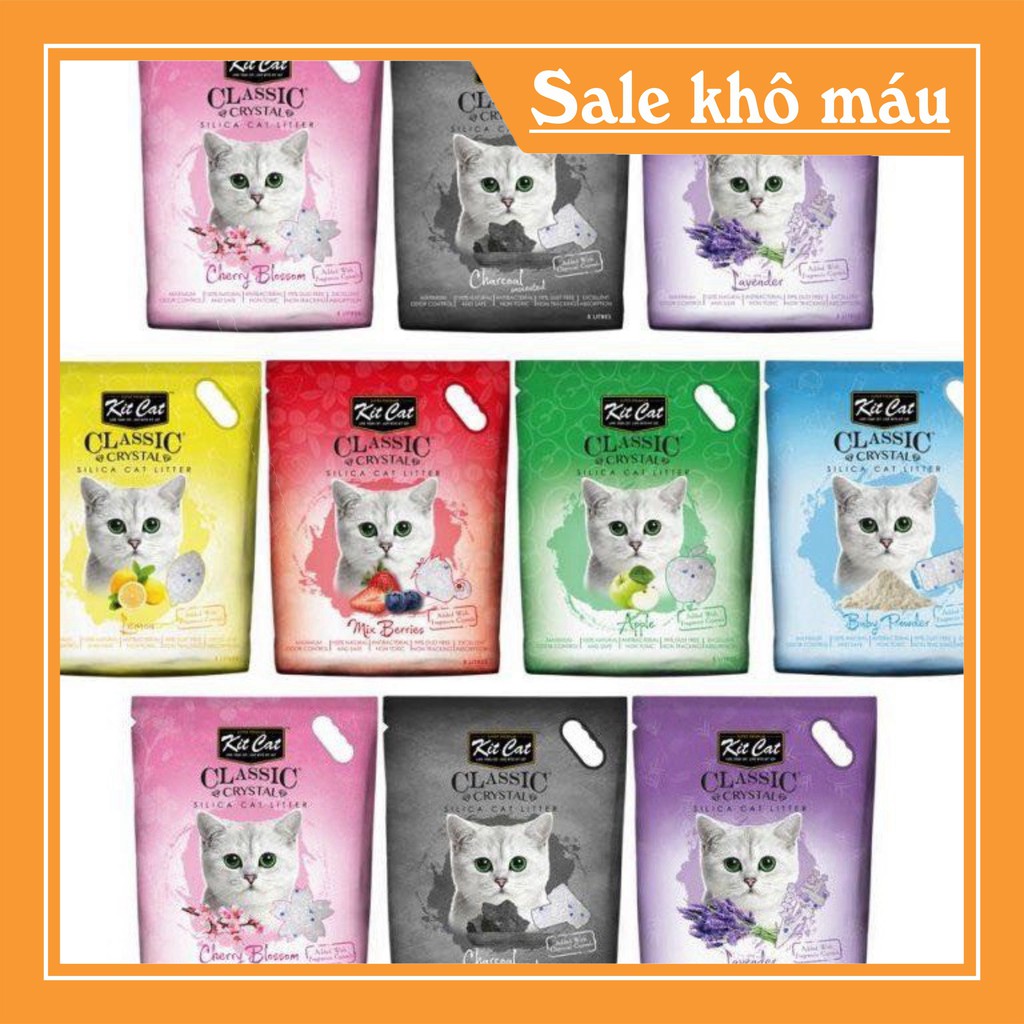 [FLASH SALE] Cát Vệ Sinh cho Mèo Thủy Tinh KITCAT Sigapore 5L( mùi ngẫu nhiên)