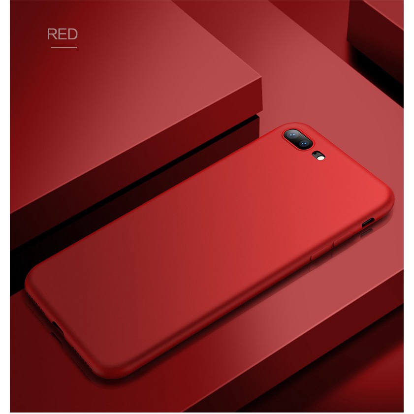 Ốp điện thoại nhám mỏng màu trơn thích hợp cho iphone 6 6s 7 8 plus X XS XR XS MAX