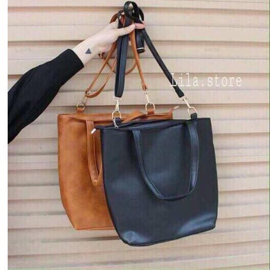 Túi Tote da basic đeo 2 kiểu