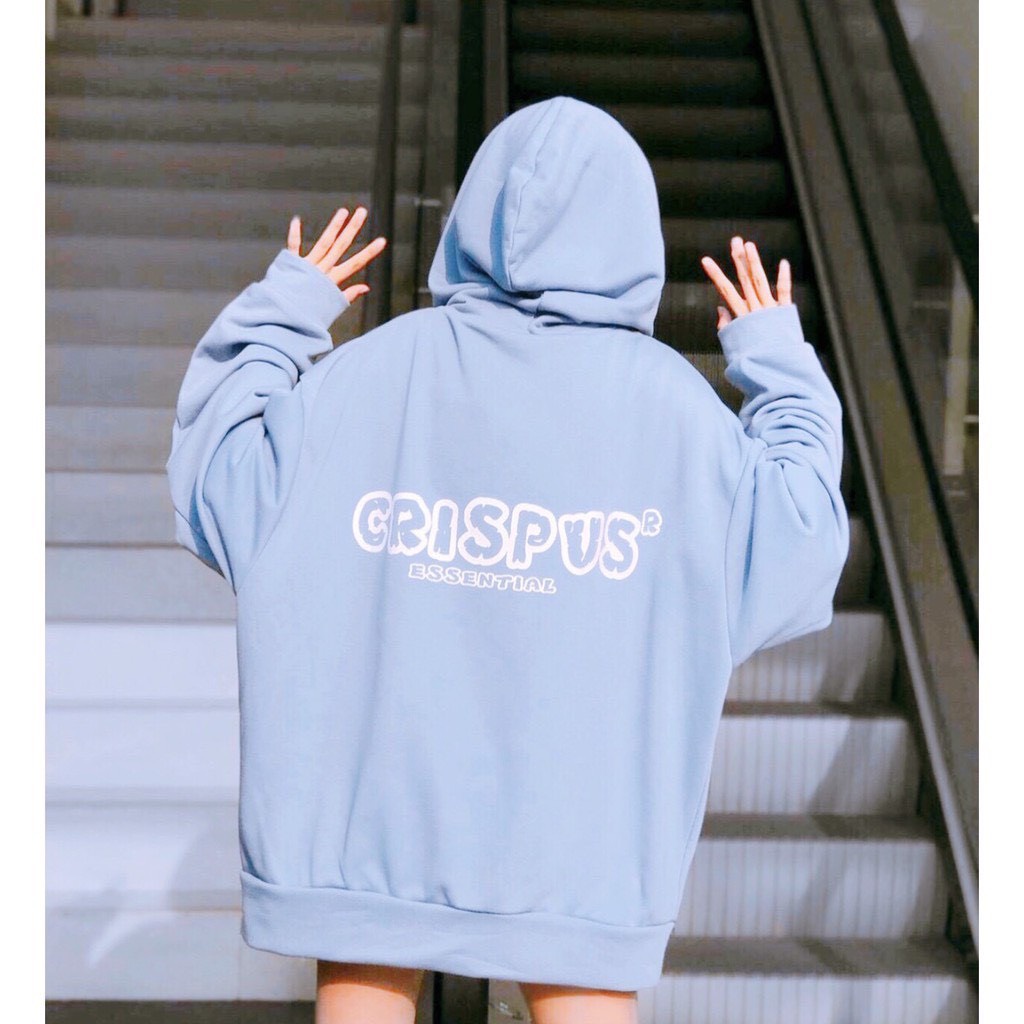 Áo khoác nỉ bông CRISPUS nam nữ khóa kéo  Áo hoodie vải nỉ cotton liền mũ 2 lớp dày dặn phong cách unisex GUU