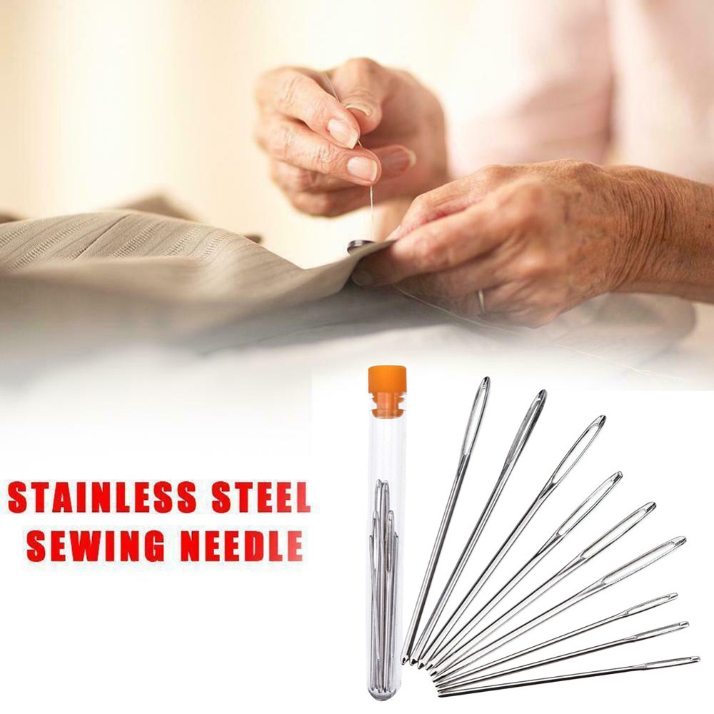 Set 9 kim đan len bằng thép không gỉ tiện dụng
