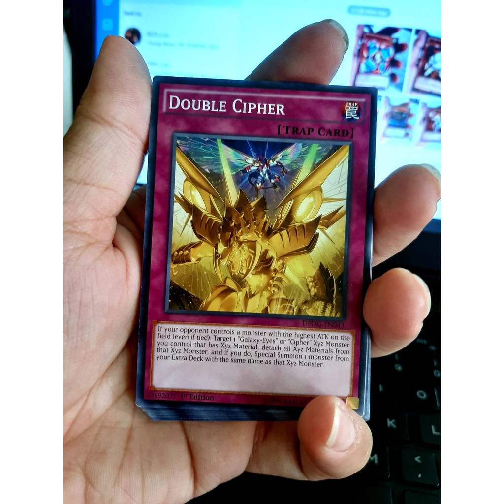 Thẻ Bài Mint90 Yugioh Trap Double Cipher - DPDG-EN043