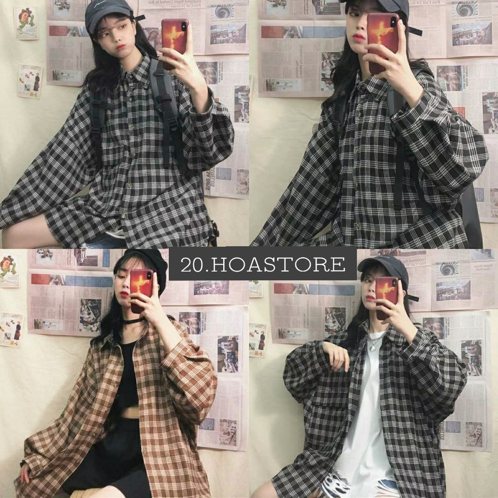 ÁO SOMI CARO FLANEL UNISEX XANH ĐEN ĐỎ HOT