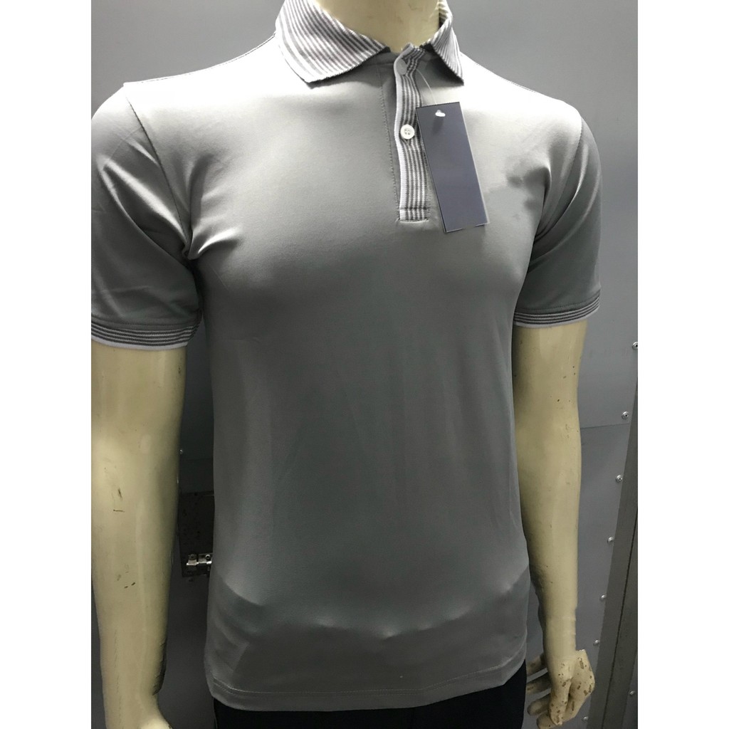 Áo thun nam vải trơn có cổ polo giá rẻ tay ngắn F8888 Viền Cổ loại đẹp AP0044