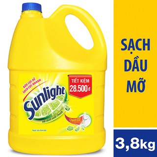 Can nước rửa chén bát Sunlight chanh 3.8kg