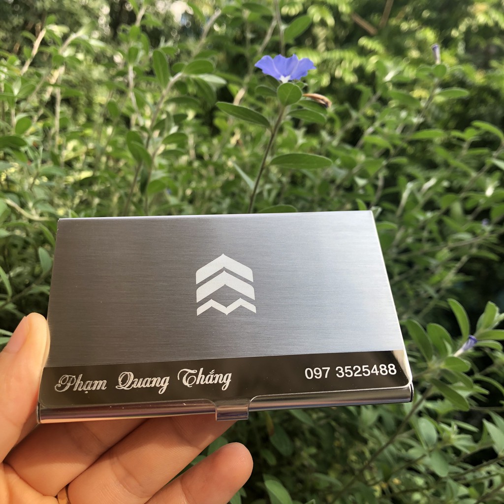 Hộp đựng name card visit ATM bằng thép, ví đựng danh thiếp khắc logo lấy ngay tại Hà Nội