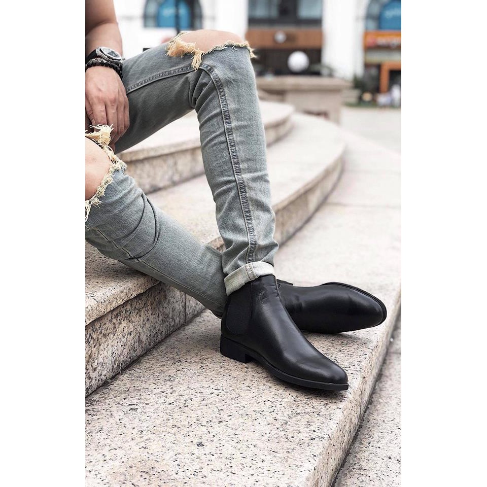 Giày nam Chelsea Boots kiểu dáng đường phố Hot nhất. Tặng phụ kiện | BigBuy360 - bigbuy360.vn