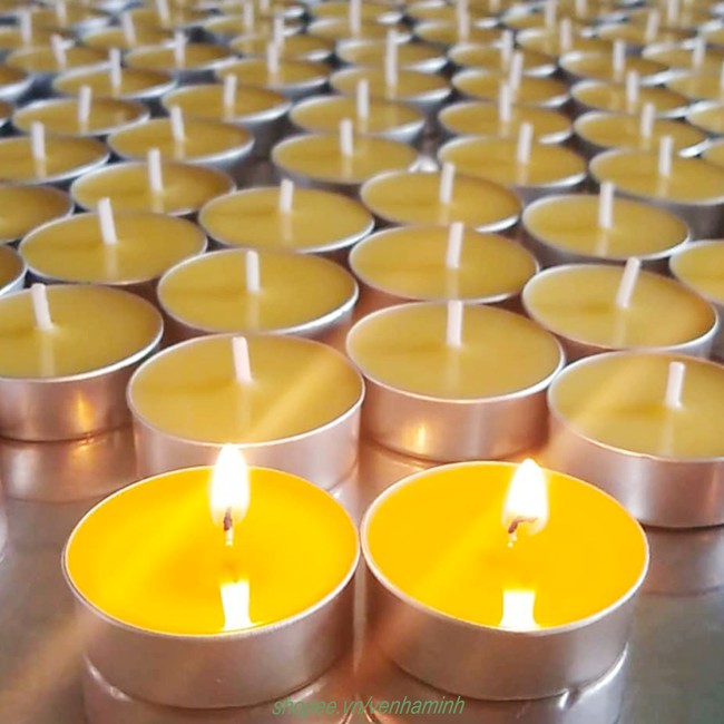 NẾN BƠ TEALIGHT THỰC VẬT TỰ NHIÊN 108 VIÊN ( Đèn cầy tealight bơ thực vật ) nguyên liệu thiên nhiên tốt cho sức khỏe