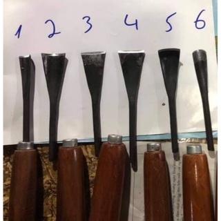 Bộ 6 cây đục cây cảnh đục bonsai đục sáo diều đục điêu khắc gỗ đục gỗ rèn thủ công thép nhíp ô tô đục mài sắc đục tay
