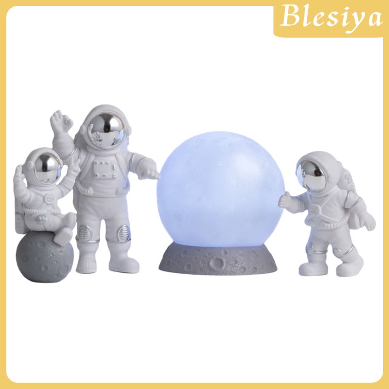 Set 4 tượng phi hành gia mini dễ thương trang trí bánh kem DIY