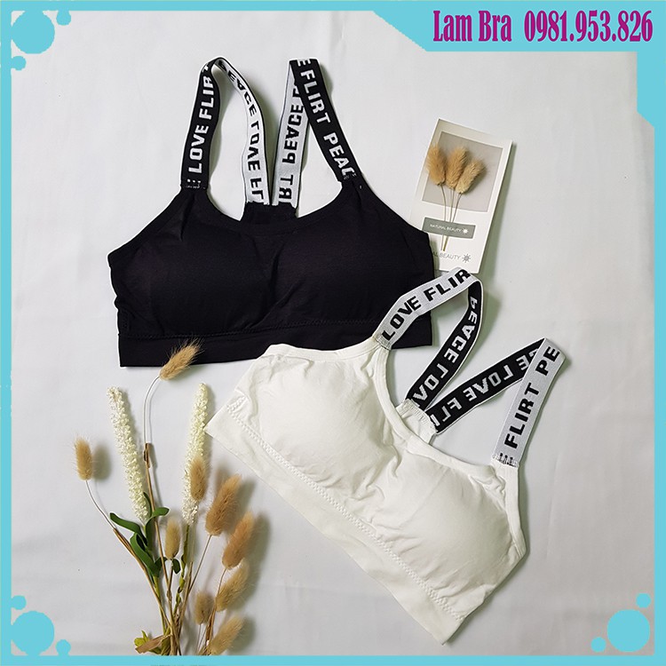 Áo Bra Tập Thể Thao Viền Chữ, Áo tập Gym Yoga Dây Viền Chữ Siêu Hot