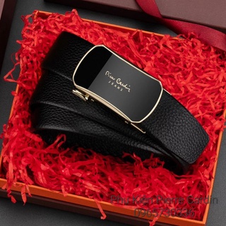Thắt lưng nam pierre cardin da bò mặt viền vàng