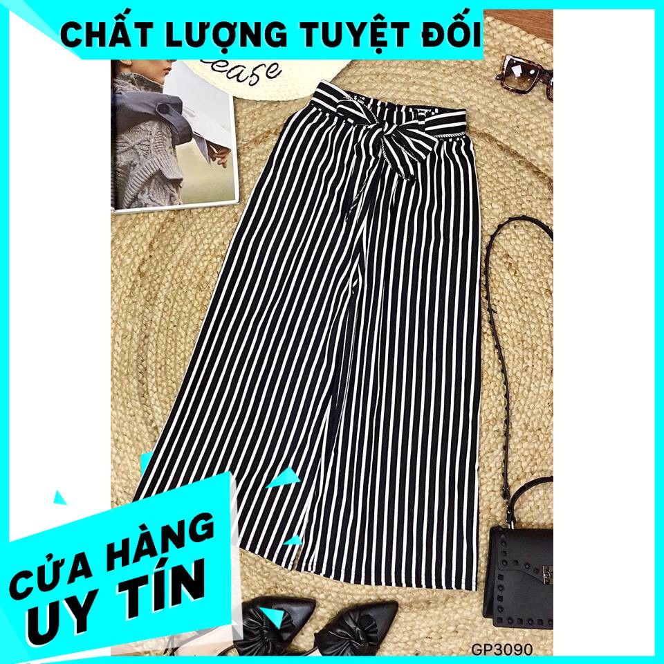 [CHÁY HÀNG] Quần Thun Nữ Ống Rộng Sọc Cột Nơ Nữ Tính mt101 SHOP QUẦN CHÂN VÁY NỮ